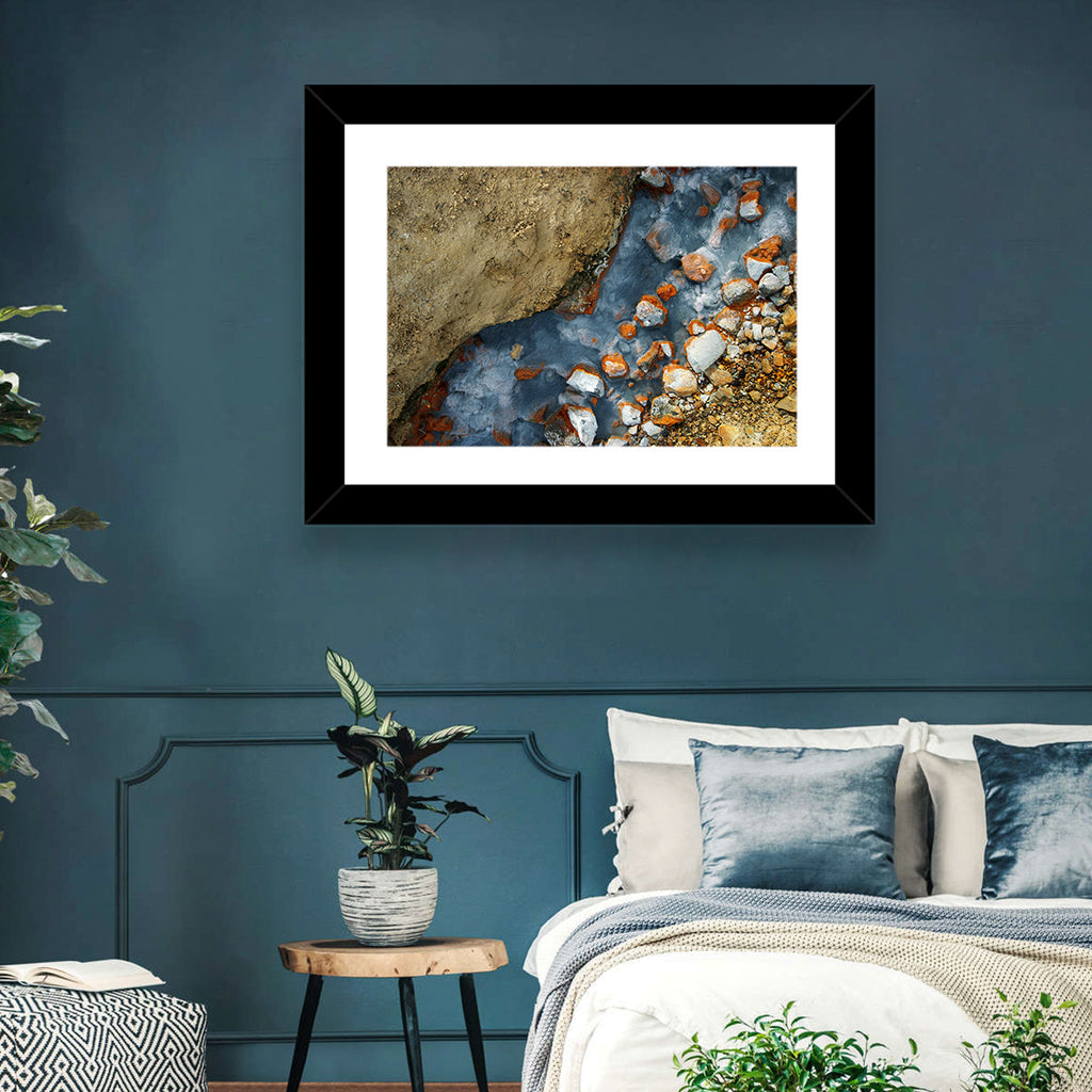 Milky Blue Geothermal Creek Wall Art