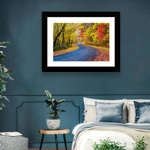 Wet Autumn Road Wall Art