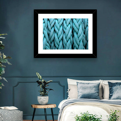 Turquoise Nautical Rope Close-up Wall Art