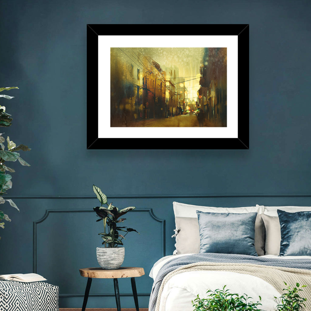 Golden Hour Urban Street Wall Art