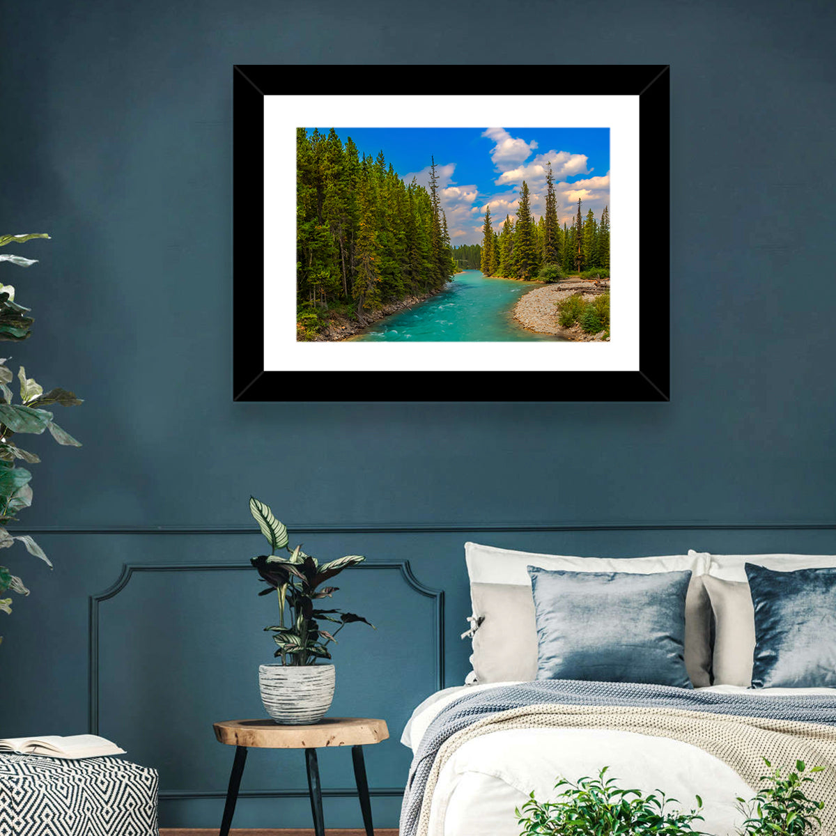 Pipestone River Wall Art in a room, landscape
