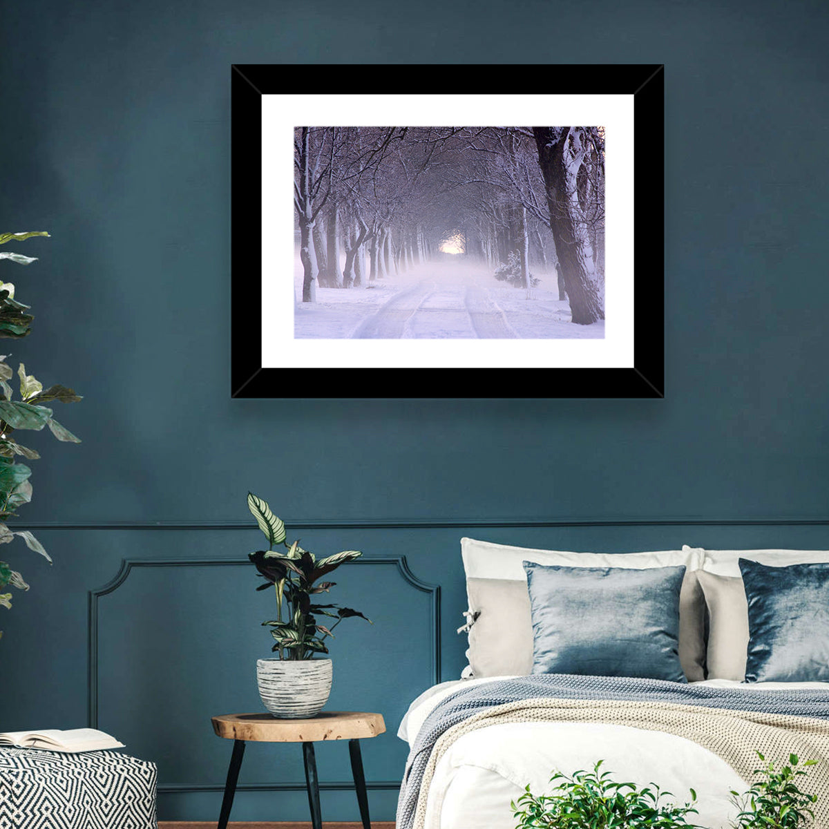 Kuressaare Park Snowy Path Wall Art