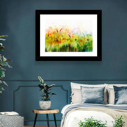 Watercolor Cosmos Flowers Wall Art