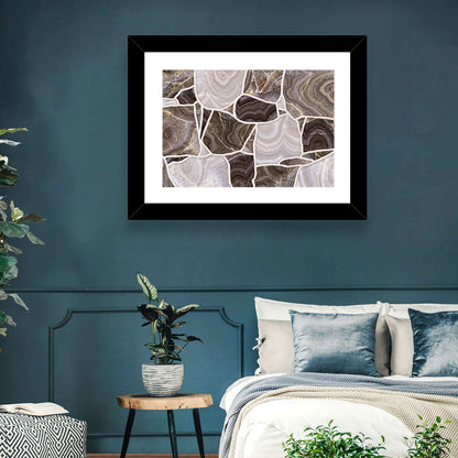 Banded Stone Mosaic Wall Art