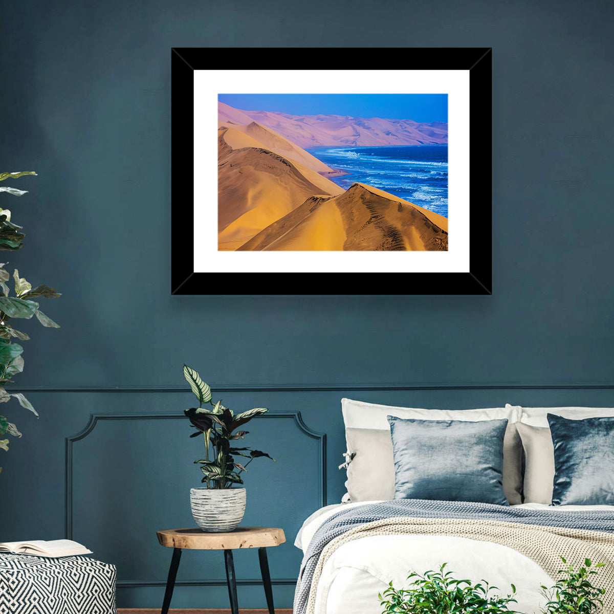 Sandwich Harbour Dunes Meet the Atlantic Wall Art in a room, landscape