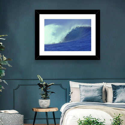 Deep Blue Barrel Wave Wall Art