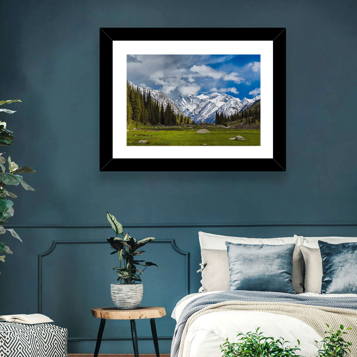 Ala Archa Meadow and Peaks Wall Art in a room, landscape
