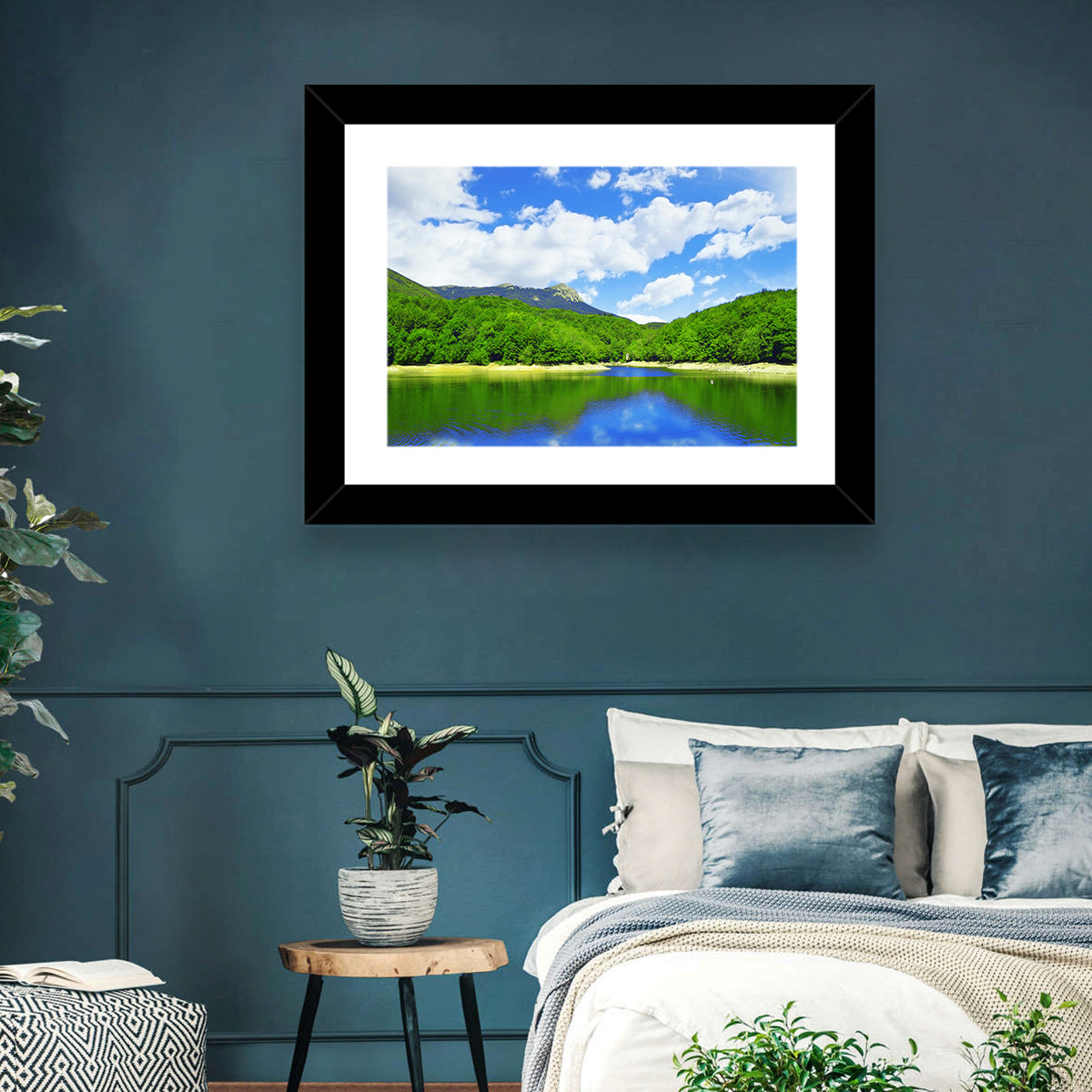 Montseny Mountains from Santa Fe Lake Wall Art in a room, landscape