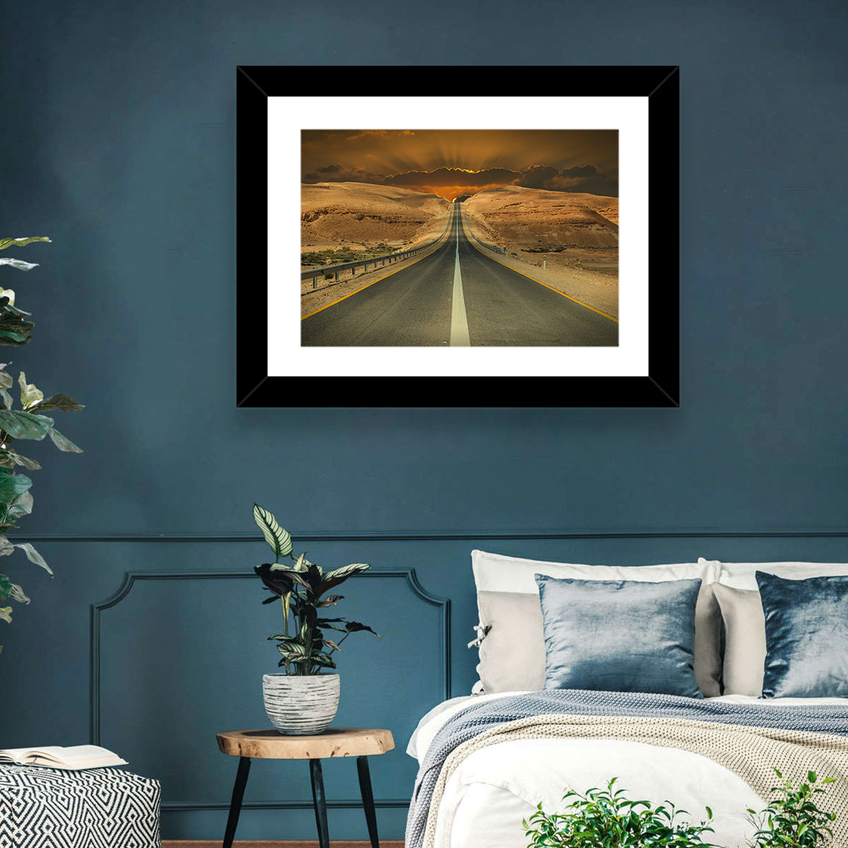 Negev Road at Sunset Wall Art in a room, landscape