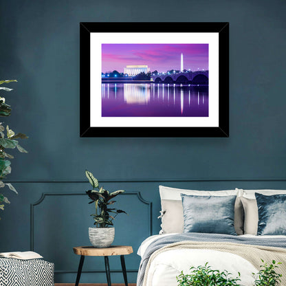 Purple Twilight Washington D.c. Skyline Wall Art