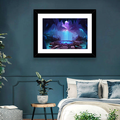 Alien Cave with Glowing Portal Wall Art
