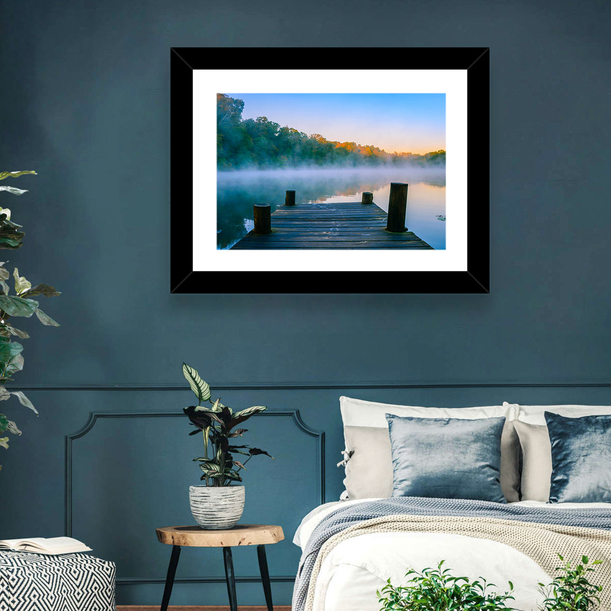 Misty Dock, Mt Saint Francis Wall Art