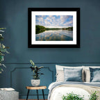 Cloudy Lake Norman Landscape Wall Art