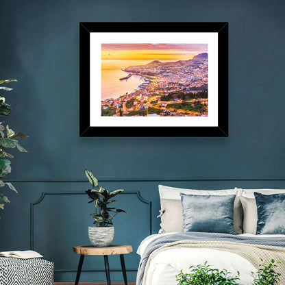 Funchal Harbor at Golden Hour Wall Art