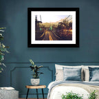 Futuristic Highway at Dusk Wall Art