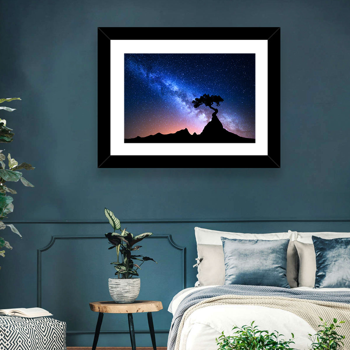 Milky Way Over Mountain Ridge Wall Art