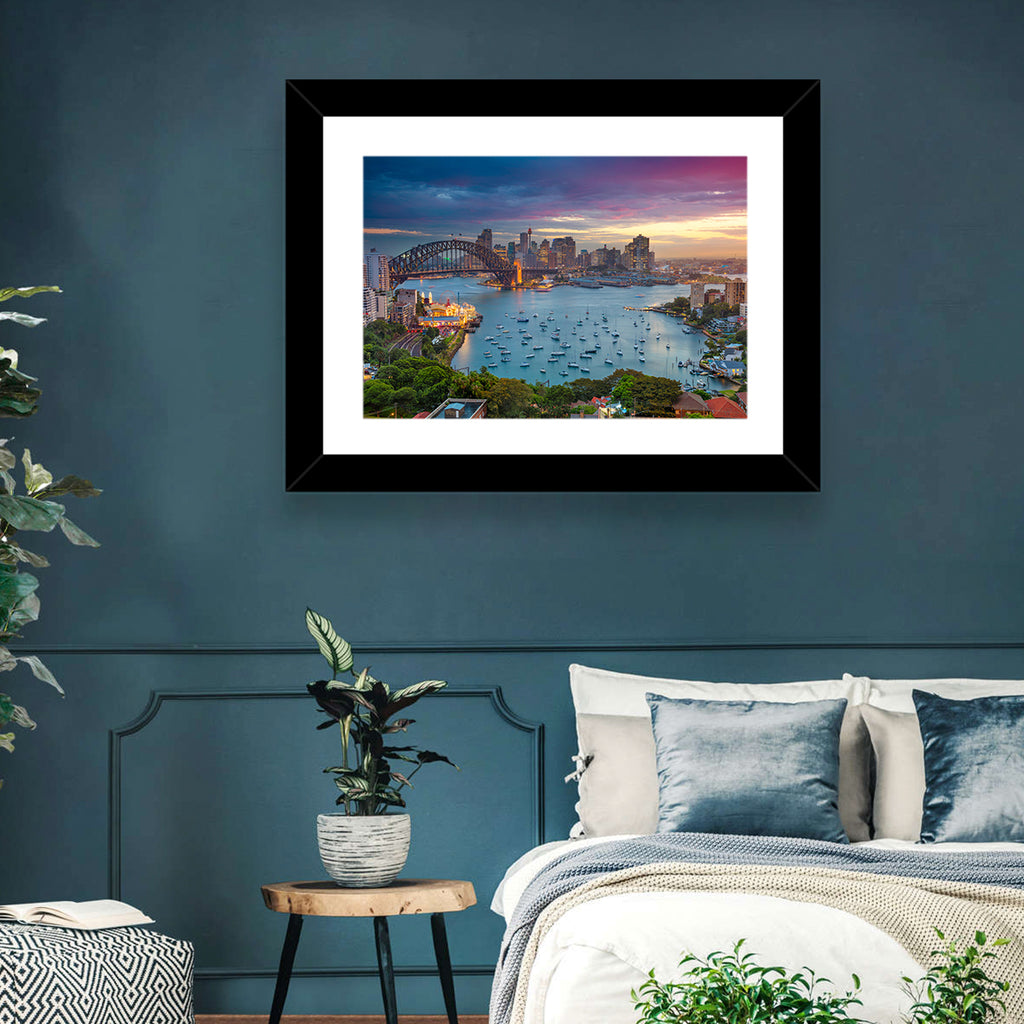 Sydney Harbour Sunset Wall Art