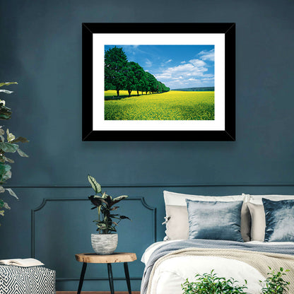 Spring Field of Yellow Flowers Wall Art