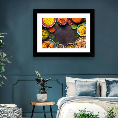 Indian Feast Flat-lay Wall Art