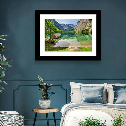 Obersee Boathouse Reflection Wall Art
