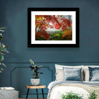 Portland Moon Bridge in Autumn Mist Wall Art