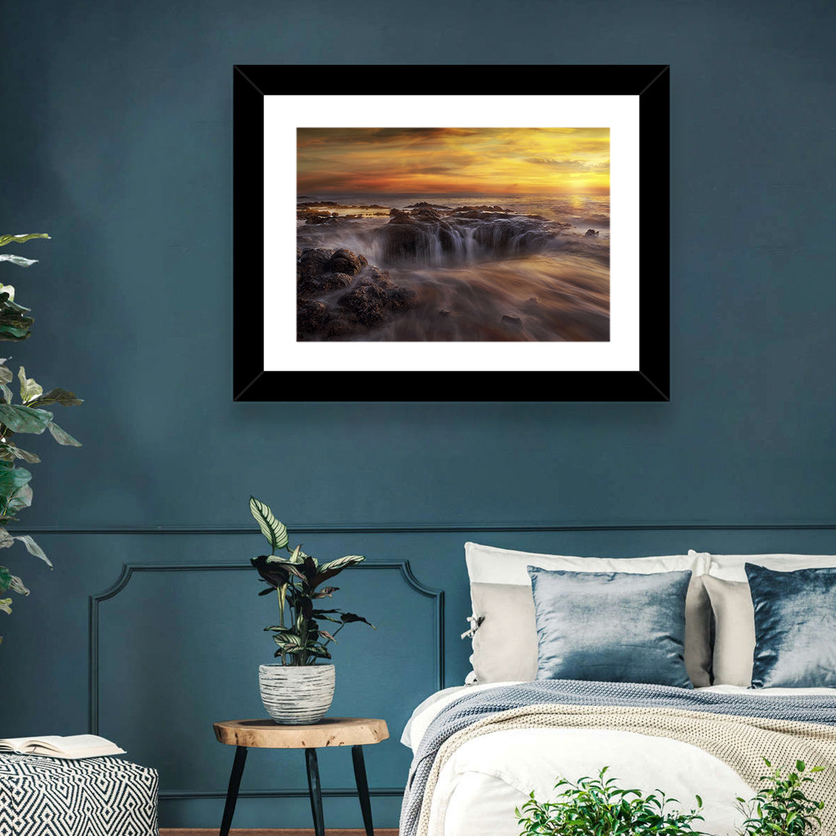 Thors Well at Cooks Chasm Sunset Wall Art in a room, landscape