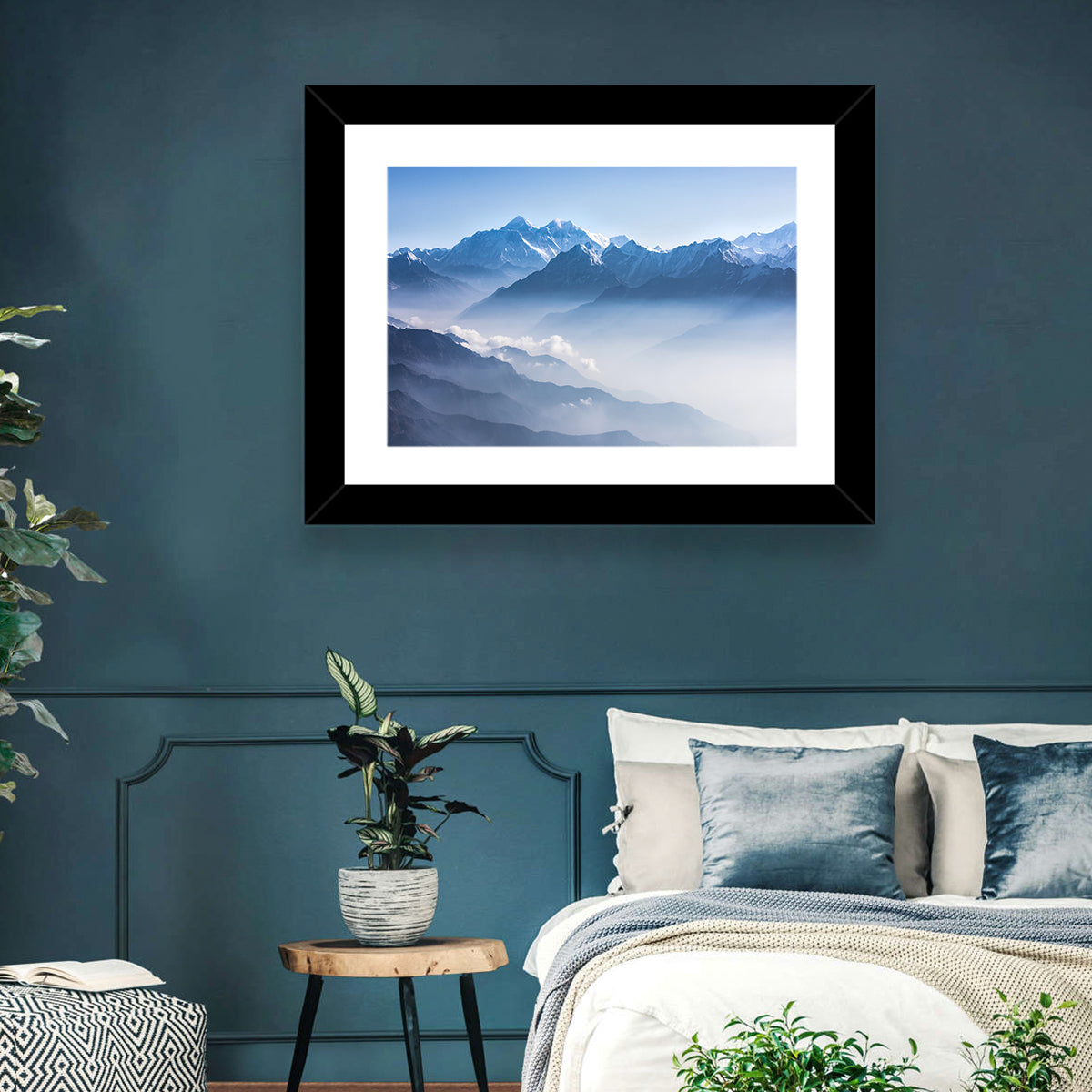 Mount Everest Wall Art in a room, landscape