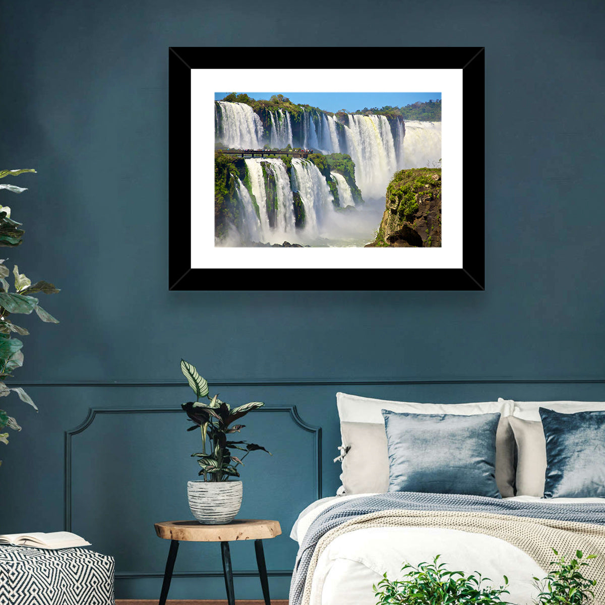 Iguazu Falls Observation Walkway Wall Art in a room, landscape