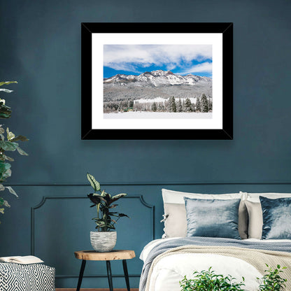 Colorado Snowy Mountain Cabin Wall Art