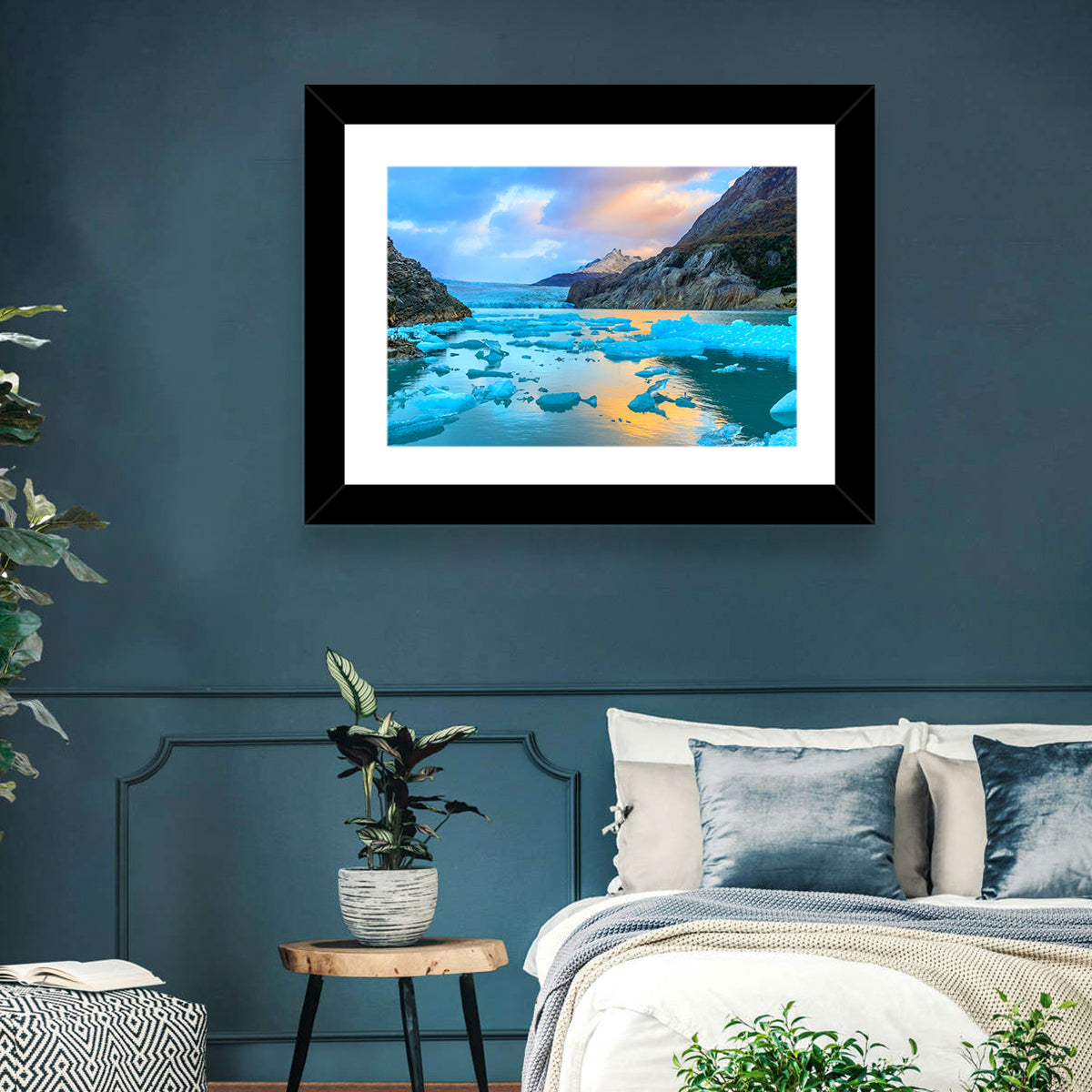 Grey Glacier at Sunset Wall Art