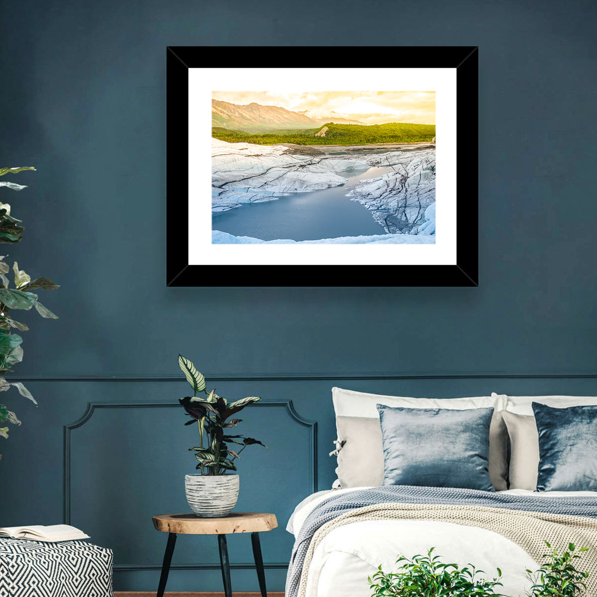 Matanuska Glacier at Sunset Wall Art in a room, landscape