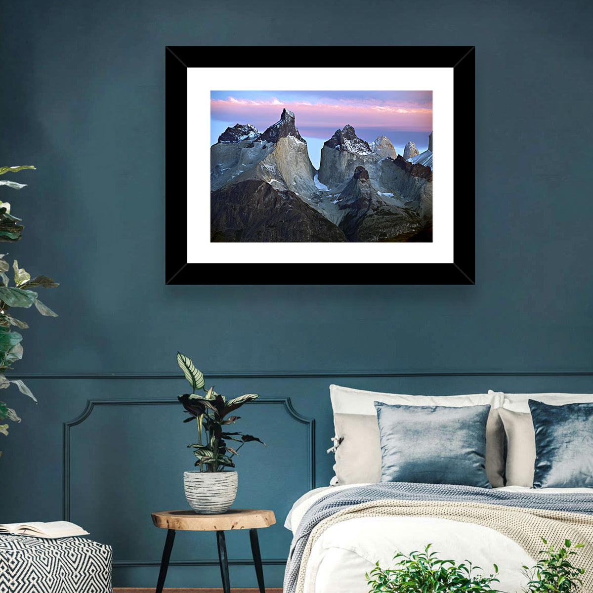 Los Cuernos Peak Valley, Torres Del Paine Wall Art in a room, landscape