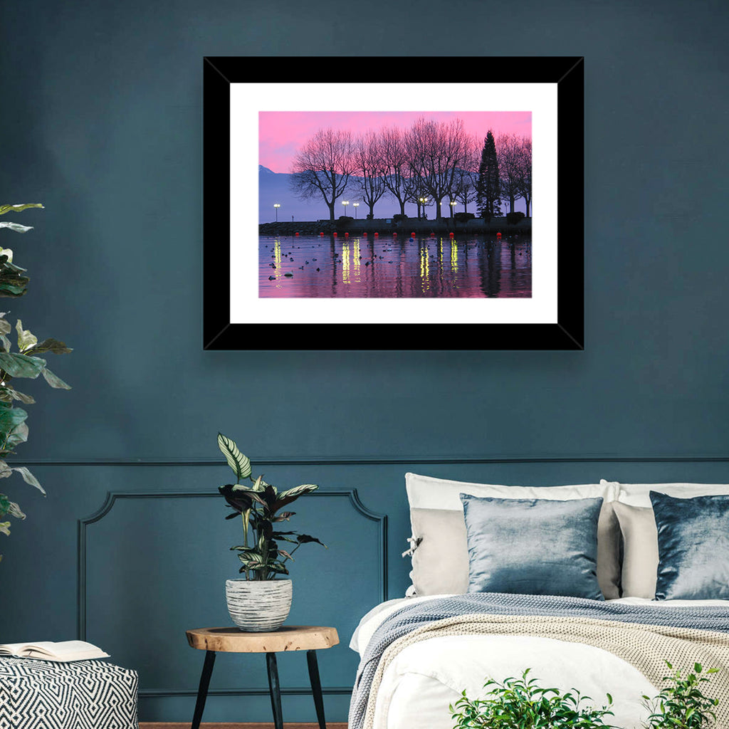 Lake Geneva Twilight Wall Art