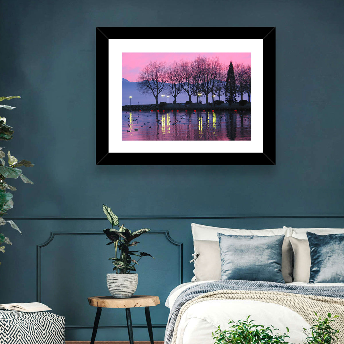 Lake Geneva Twilight Wall Art