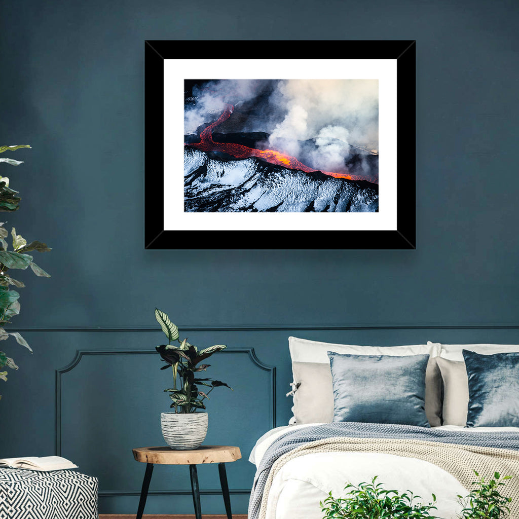 Snow-crusted Lava Flow Wall Art