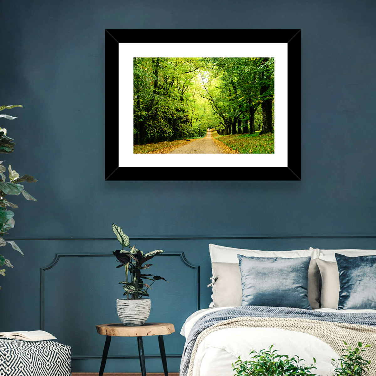 Sunlit Forest Pathway Wall Art