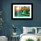 Autumn Waterfalls at Plitvice Lakes Wall Art