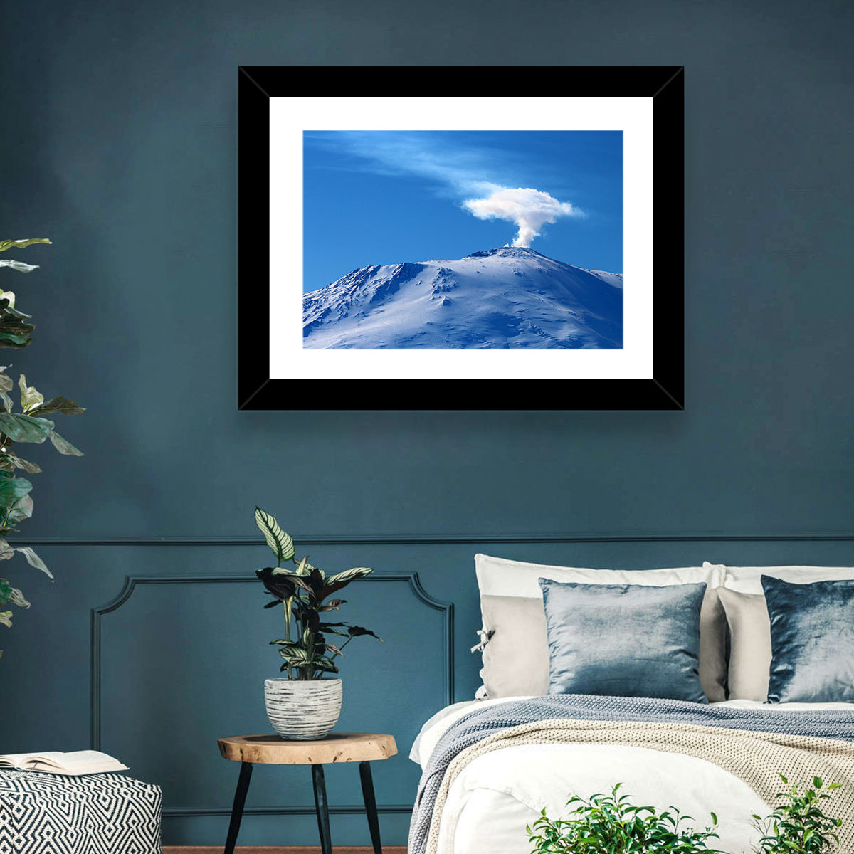 Mount Erebus Summit Wall Art in a room, landscape