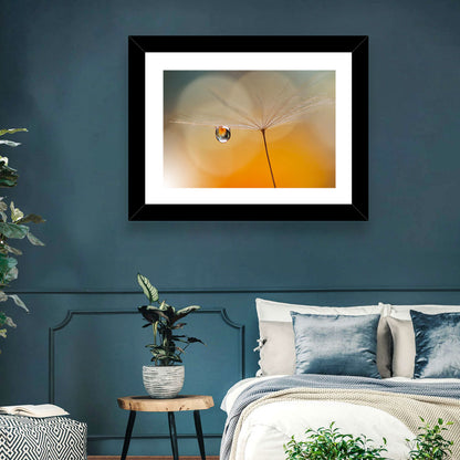 Dandelion Seed with Droplet Wall Art