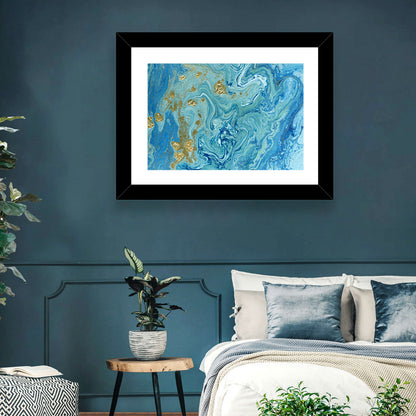 Blue Marble Streams Wall Art