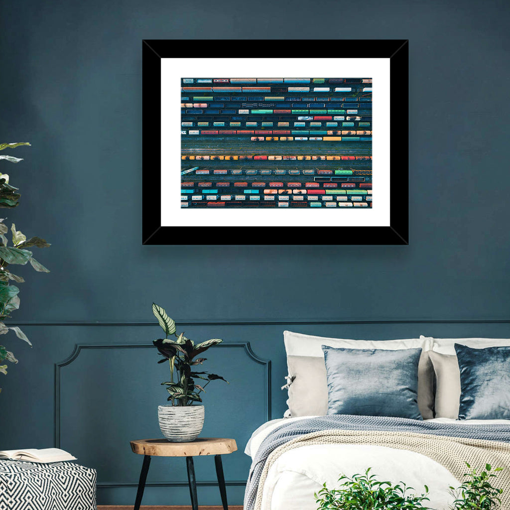 Aerial Freight Train Lines Wall Art