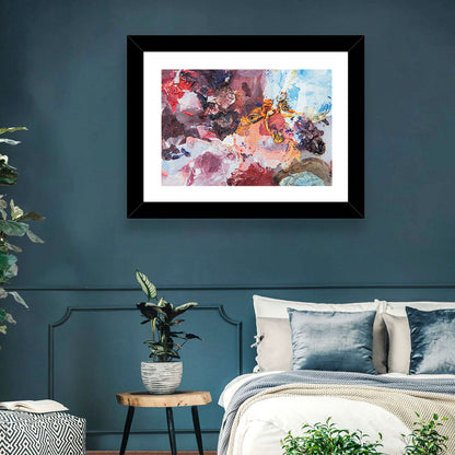 Impasto Color Swirl Abstract Wall Art