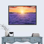 Lavender Field Sunburst Wall Art