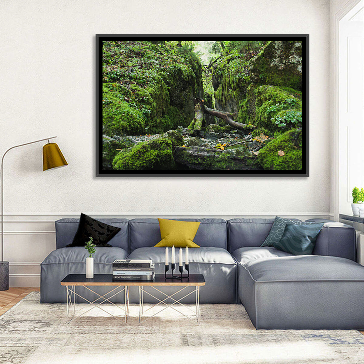 Kammersee Mossy Cleft Wall Art in a room, landscape