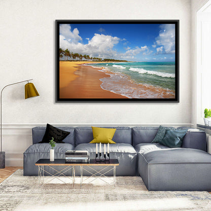 Palm Lined Tropical Coast Wall Art