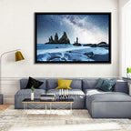 Reynisdrangar Sea Stacks Night Wall Art