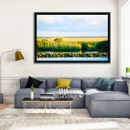Louisiana Bayou Marsh at Golden Hour Wall Art