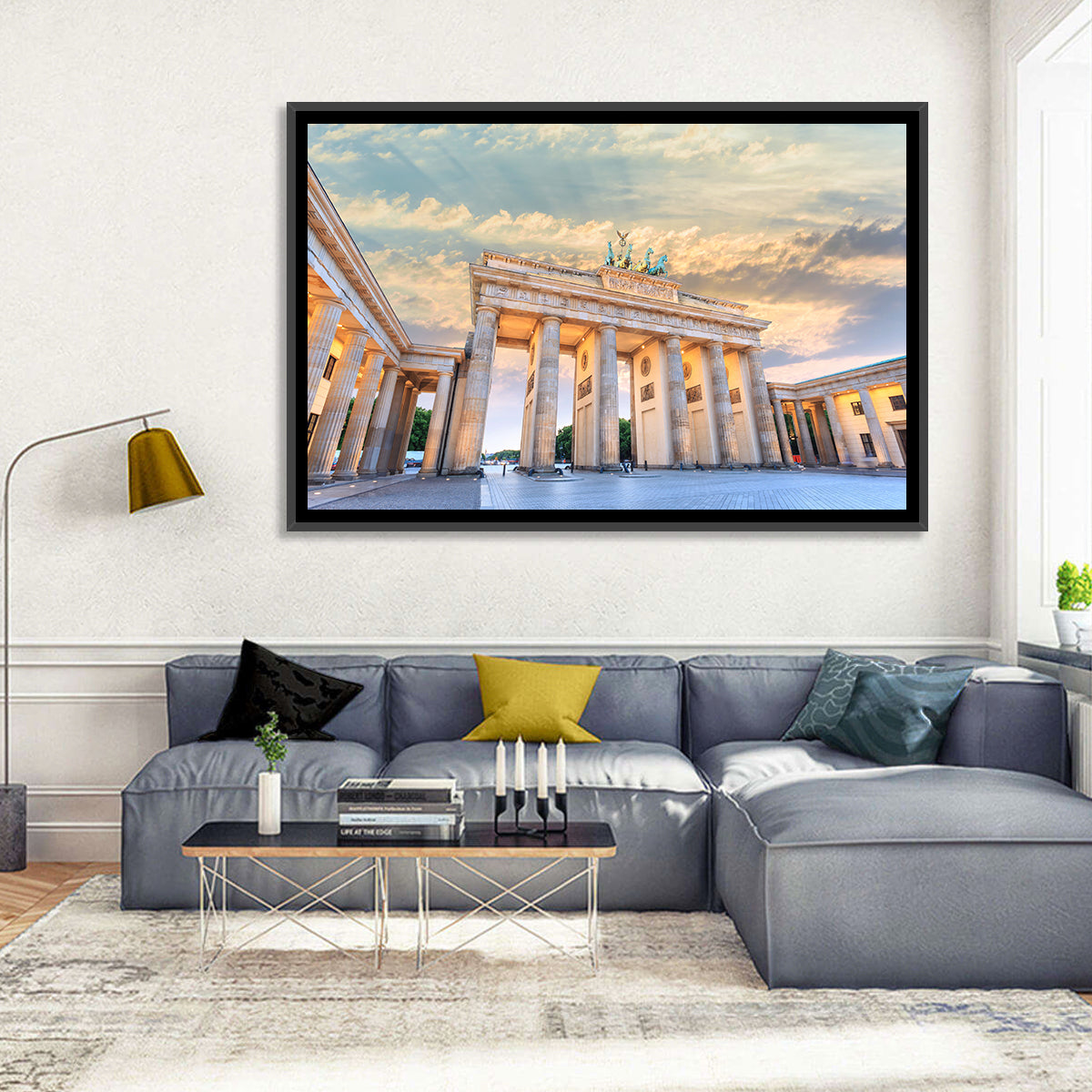 Brandenburg Gate at Sunset Wall Art in a room, landscape