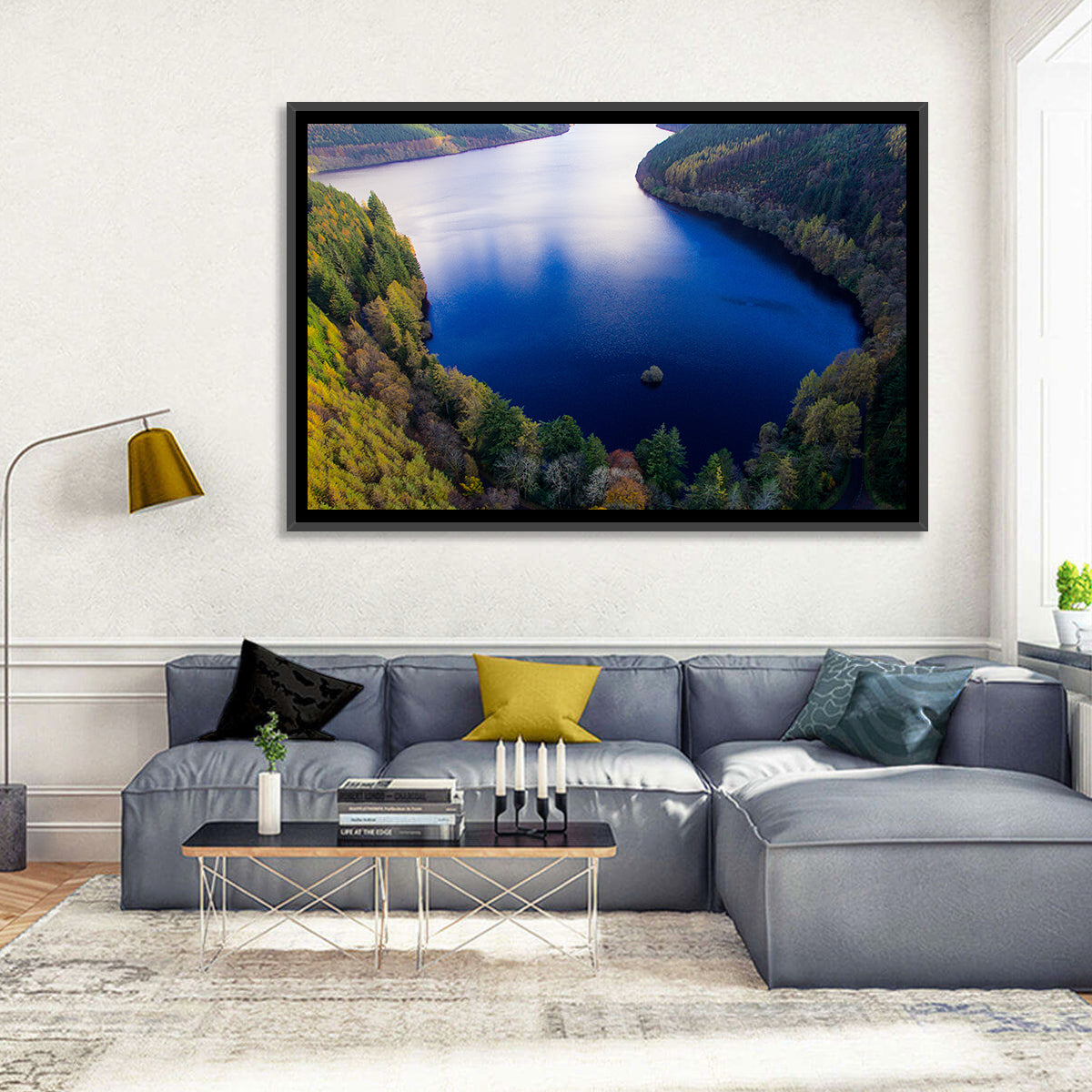 Lake Vyrnwy Aerial View Wall Art