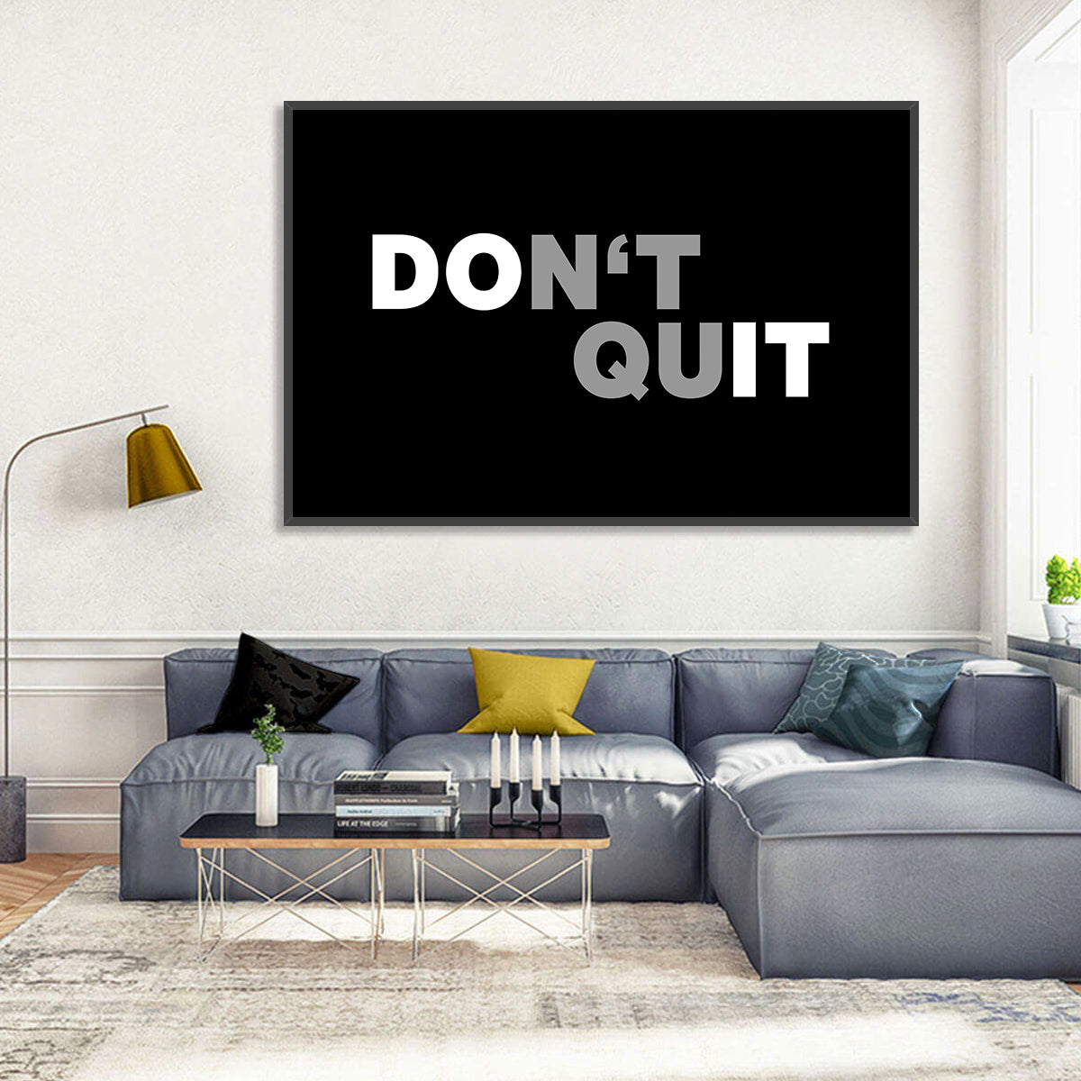 Don't Quit Minimalist Typography Wall Art